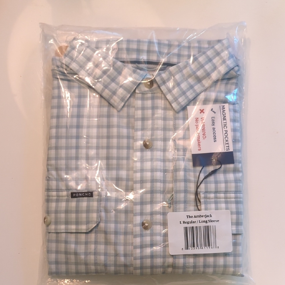 Men's Poncho Shirt: The Amberjack, L, NWT